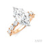 Marquise Shape Semi-Mount Diamond Engagement Ring