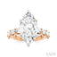 Marquise Shape Semi-Mount Diamond Engagement Ring