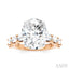 Oval Shape Semi-Mount Diamond Engagement Ring