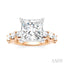 Princess Shape Semi-Mount Diamond Engagement Ring