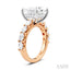 Princess Shape Semi-Mount Diamond Engagement Ring