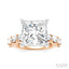 Princess Shape Semi-Mount Diamond Engagement Ring