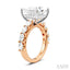 Princess Shape Semi-Mount Diamond Engagement Ring