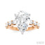 Pear Shape Semi-Mount Diamond Engagement Ring