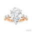 Pear Shape Semi-Mount Diamond Engagement Ring