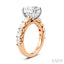 Round Shape Semi-Mount Diamond Engagement Ring