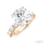 Round Shape Semi-Mount Diamond Engagement Ring