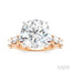 Round Shape Semi-Mount Diamond Engagement Ring