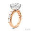Round Shape Semi-Mount Diamond Engagement Ring