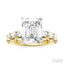 Emerald Shape Semi-Mount Diamond Engagement Ring