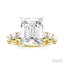 Emerald Shape Semi-Mount Diamond Engagement Ring