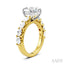 Oval Shape Semi-Mount Diamond Engagement Ring