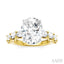 Oval Shape Semi-Mount Diamond Engagement Ring