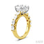 Oval Shape Semi-Mount Diamond Engagement Ring
