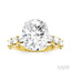 Oval Shape Semi-Mount Diamond Engagement Ring