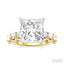 Princess Shape Semi-Mount Diamond Engagement Ring