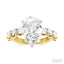Pear Shape Semi-Mount Diamond Engagement Ring