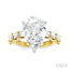 Pear Shape Semi-Mount Diamond Engagement Ring