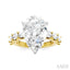 Pear Shape Semi-Mount Diamond Engagement Ring