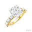 Round Shape Semi-Mount Diamond Engagement Ring