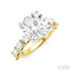 Round Shape Semi-Mount Diamond Engagement Ring