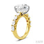 Round Shape Semi-Mount Diamond Engagement Ring