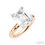 Emerald Shape Semi-Mount Diamond Engagement Ring