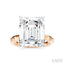 Emerald Shape Semi-Mount Diamond Engagement Ring
