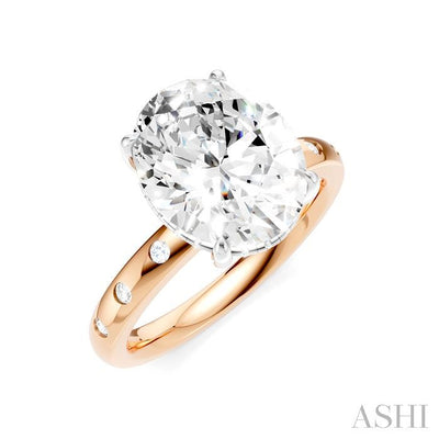 Oval Shape Semi-Mount Diamond Engagement Ring