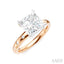 Princess Shape Semi-Mount Diamond Engagement Ring