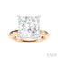 Princess Shape Semi-Mount Diamond Engagement Ring