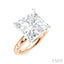 Princess Shape Semi-Mount Diamond Engagement Ring
