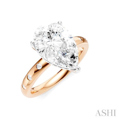 Pear Shape Semi-Mount Diamond Engagement Ring