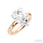 Pear Shape Semi-Mount Diamond Engagement Ring