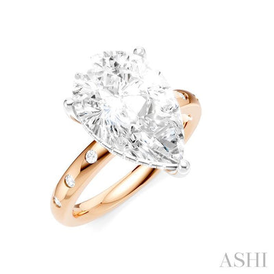 Pear Shape Semi-Mount Diamond Engagement Ring