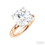 Round Shape Semi-Mount Diamond Engagement Ring