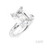Emerald Shape Semi-Mount Diamond Engagement Ring