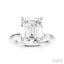 Emerald Shape Semi-Mount Diamond Engagement Ring