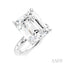 Emerald Shape Semi-Mount Diamond Engagement Ring