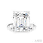 Emerald Shape Semi-Mount Diamond Engagement Ring