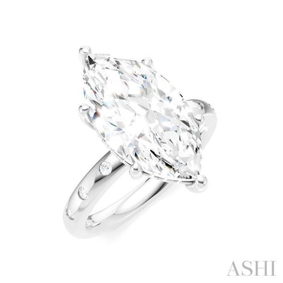 Marquise Shape Semi-Mount Diamond Engagement Ring
