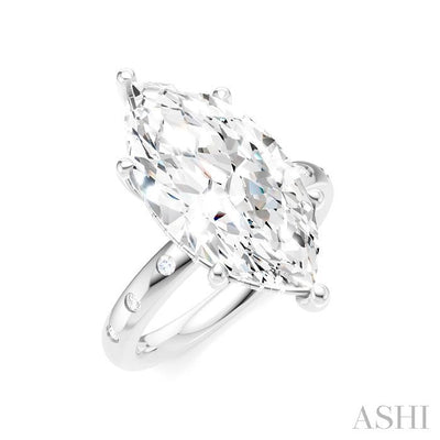 Marquise Shape Semi-Mount Diamond Engagement Ring