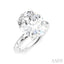 Oval Shape Semi-Mount Diamond Engagement Ring