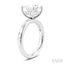 Princess Shape Semi-Mount Diamond Engagement Ring