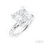 Princess Shape Semi-Mount Diamond Engagement Ring