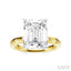 Emerald Shape Semi-Mount Diamond Engagement Ring