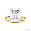 Emerald Shape Semi-Mount Diamond Engagement Ring