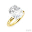 Oval Shape Semi-Mount Diamond Engagement Ring