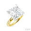 Princess Shape Semi-Mount Diamond Engagement Ring