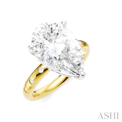Pear Shape Semi-Mount Diamond Engagement Ring